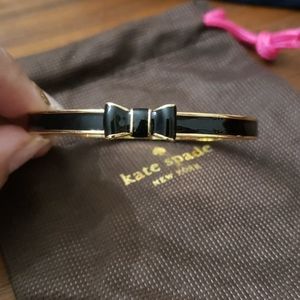 Kate Spade Black and Gold Bow Bracelet